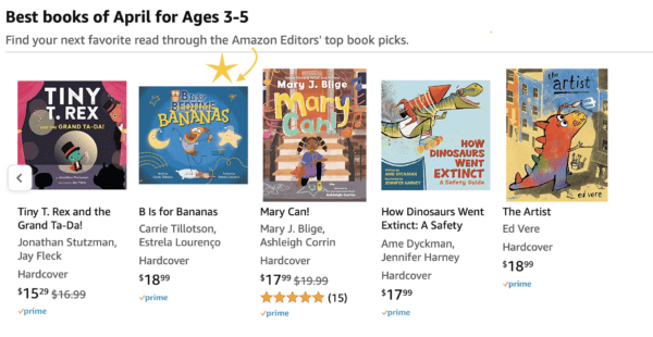 Amazon's Best Books of April 2023 for ages 3-5.